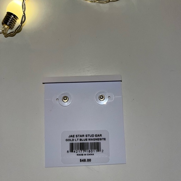 Kendra Scott Blue and Gold Star Stud Earrings - Picture 2 of 4